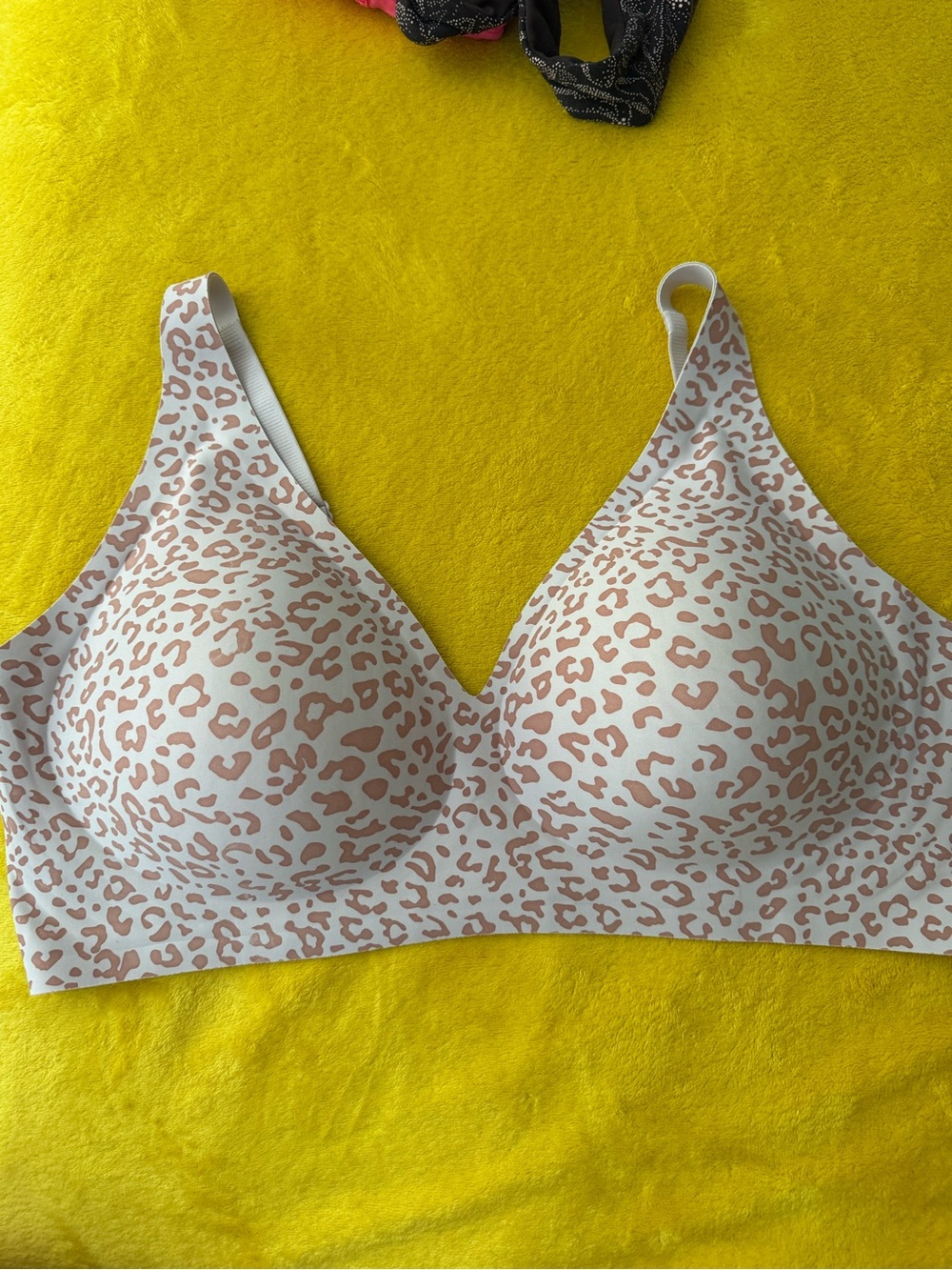 Light Pink Leopard Print Wireless T-Shirt Bra